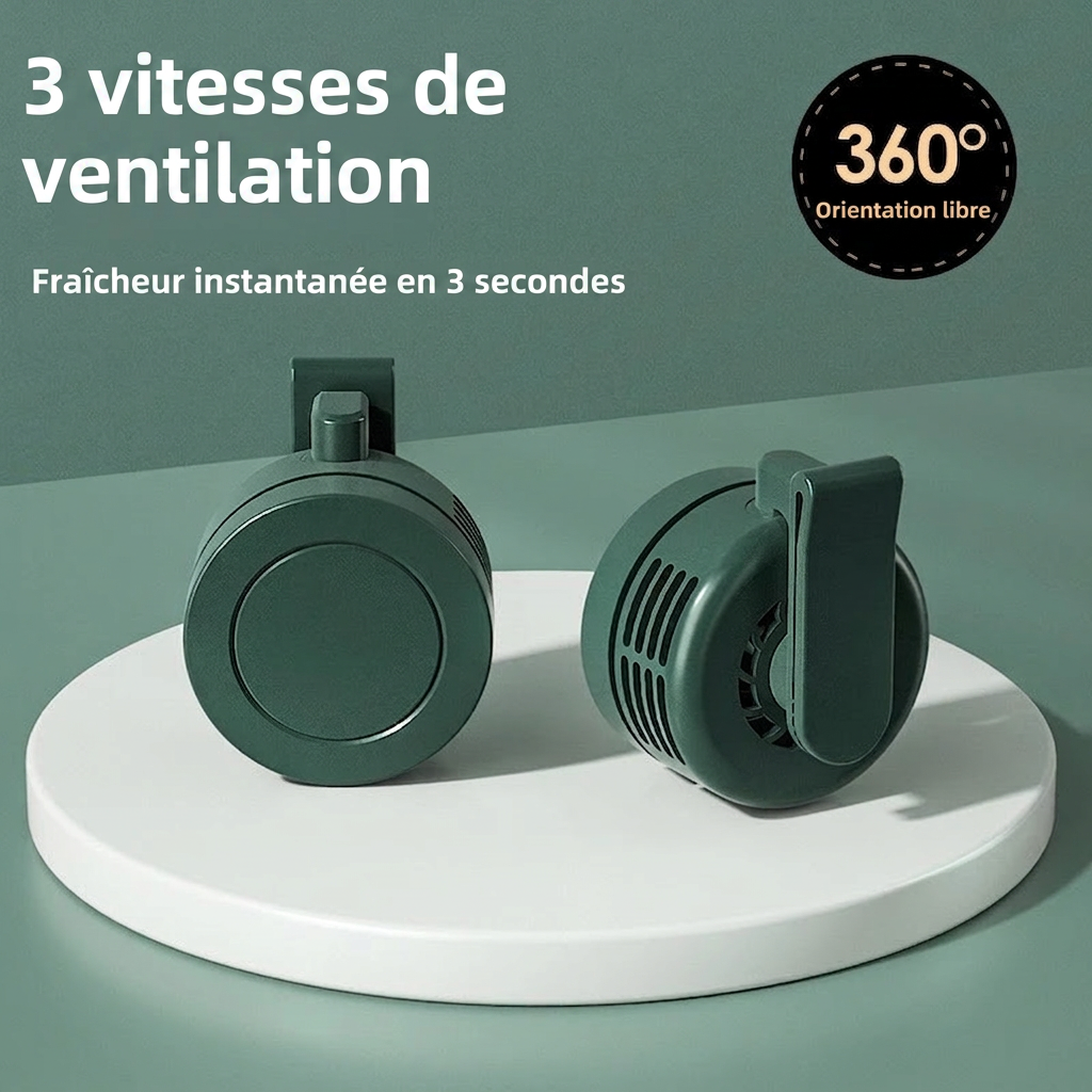 Mini Ventilateur à Clip Rechargeable Pensé pour les Bouffées de Chaleur